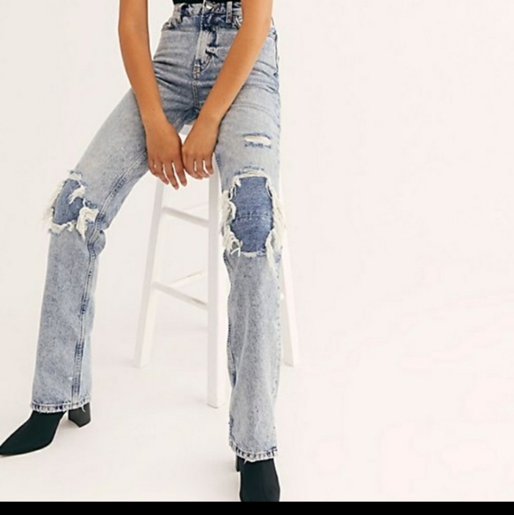 Free People My Own Lane Jeans Blue - Picture 4 of 7